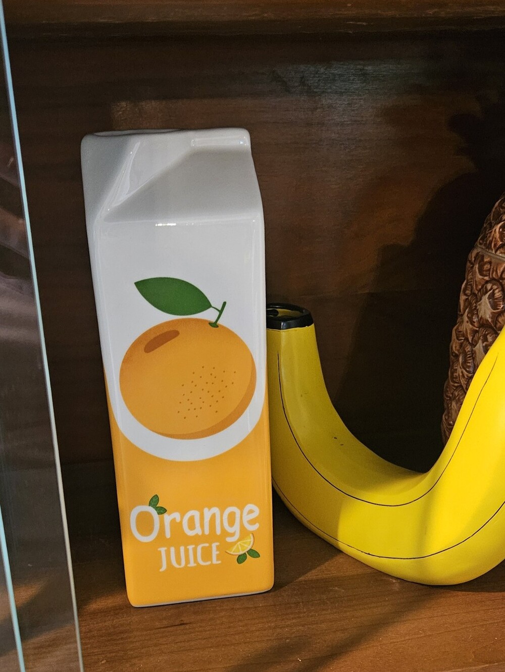 Orange Juice Carton Ceramic Vase